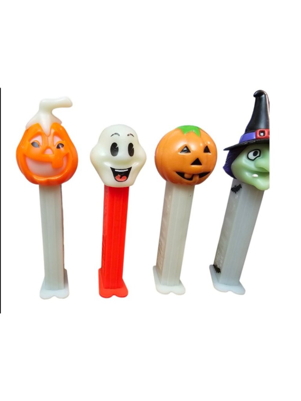 Vintage Lot Of 7 Halloween Mixed Pez Candy Dispensers Used Pumpkin Witch Ghost - Picture 3 of 7